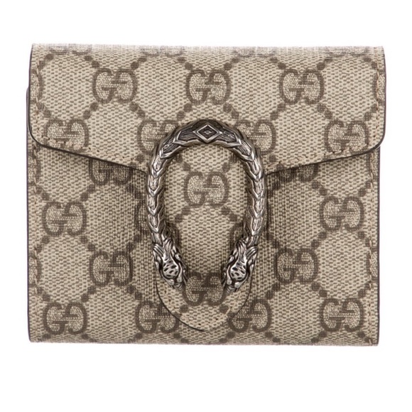 **NWT**Gucci Dionysus GG Supreme Card Case Leather Wallet - Picture 1 of 6